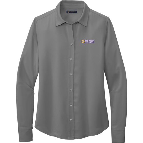 Brooks Brothers Ladies Full-Button Satin Blouse