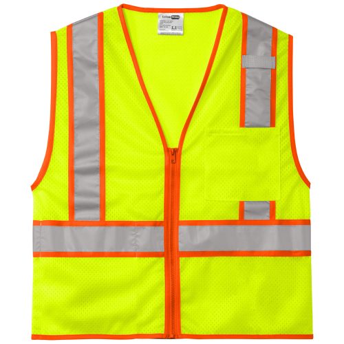 ANSI 107 Class 2 Mesh Zippered Two-Tone Vest