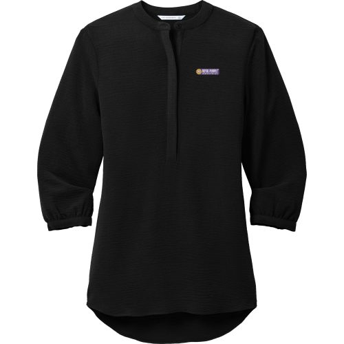 Alternative view of Ladies 3/4-Sleeve Textured Crepe Tunic