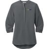 Ladies 3/4-Sleeve Textured Crepe Tunic