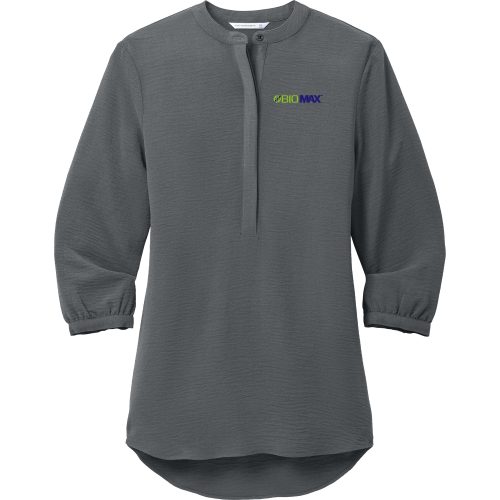 Ladies 3/4-Sleeve Textured Crepe Tunic